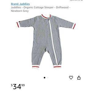 Juddlies Organic Cottage Playsuit - Size S (3-6M)